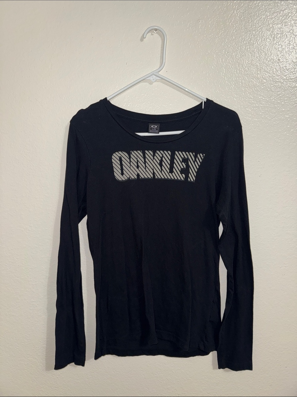 Oakley Black Long Sleeve Logo Tee for Women